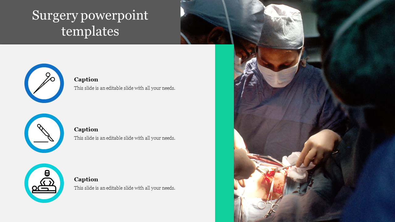 Attractive Surgery Powerpoint Templates Presentation Slide